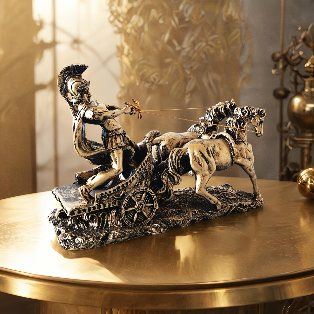 1 roman chariot resin statue featuring design an - Temu United