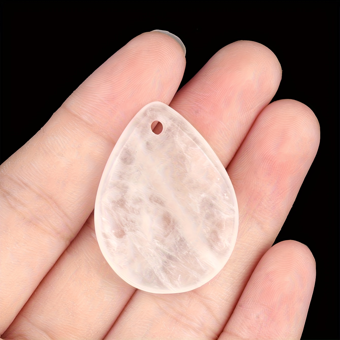 Multicolor Natural Stone Water Drop Pendant Necklace