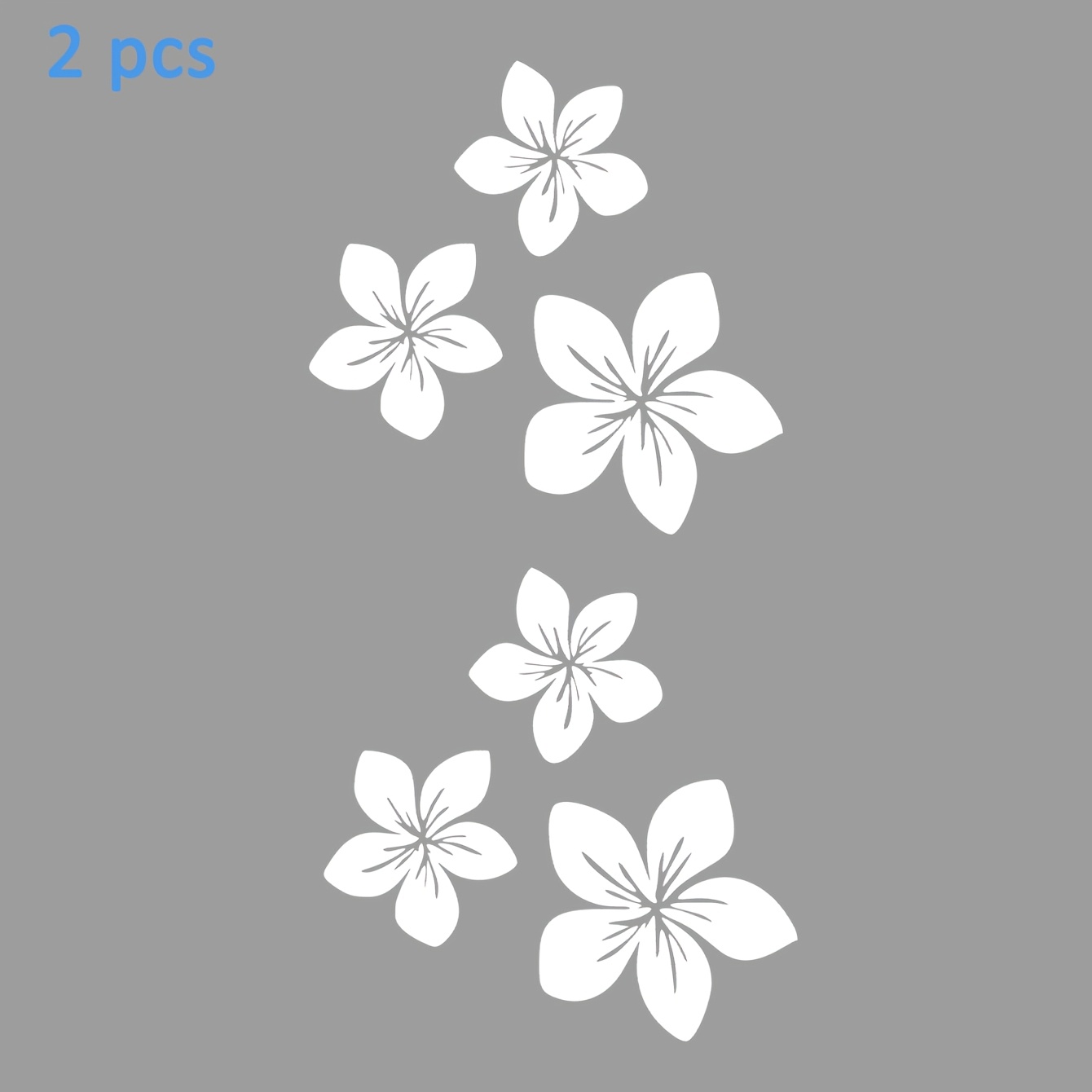 Image of Set Of 2 Floral Spring Outdoor Car Stickers For Bumpers, Windows, And Home Decor