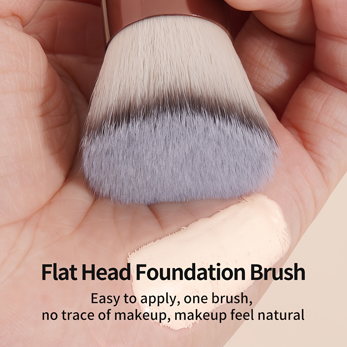 MAANGE 3pcs Foundation and Eye Brush Set, Makeup Essentials