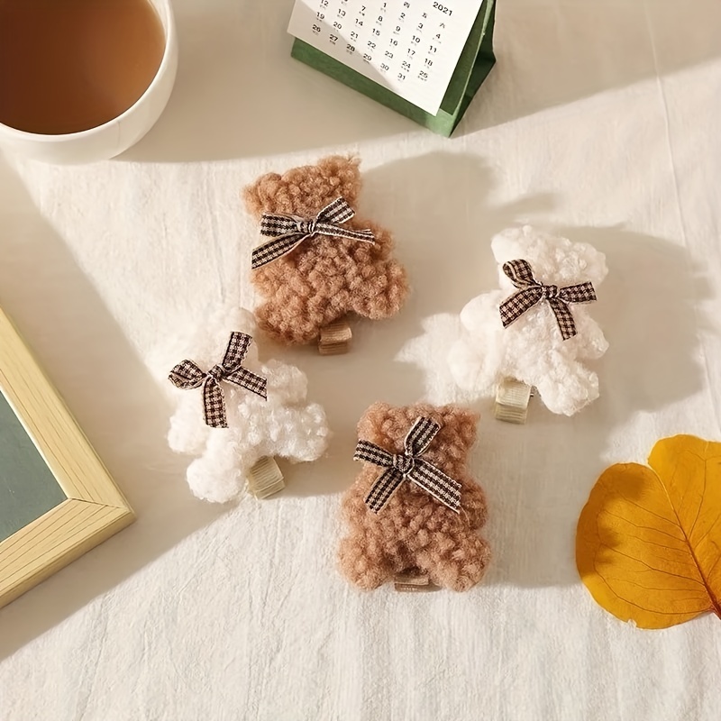 

Ensemble de Barrettes à Cheveux en Peluche Mignon - Accessoires et Polyvalents pour les Cheveux Latéraux et pour Femmes et Filles, Couleurs Mélangées