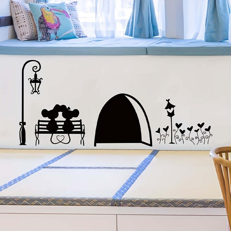 1pc Of Wall Decals, Decorative Stickers For Home Bathrooms, Doors, Stairs, Bedrooms, And Kitchens, Featuring Fun And Adorable Designs