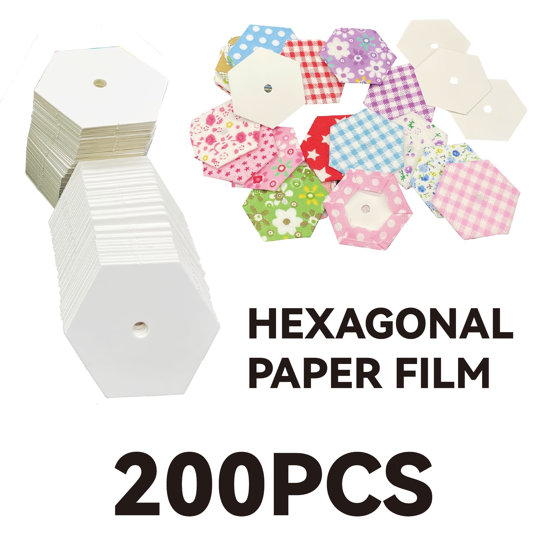 E-shop 200 Stück 1 Zoll (ca. 2,5 cm) sechseckige Papier-Patchwork-Schablonen für Quilten, DIY-Nähhandwerk, Quilt-Schablonen, Quilt-Zubehör,