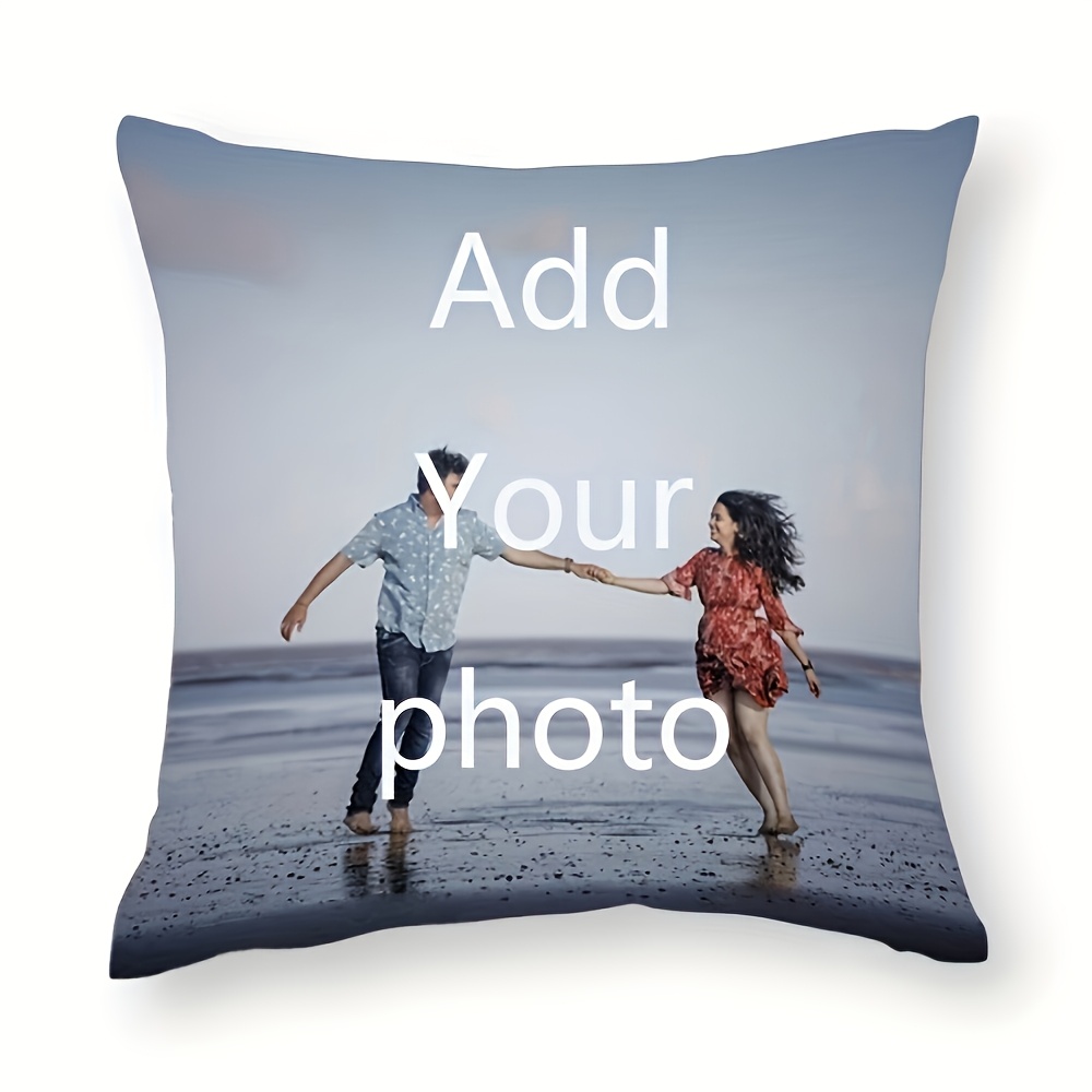 

Personalized Photo Pillowcase - Soft Polyester, 18x18in, Zip Closure, Machine Washable - Home (insert Not Included)