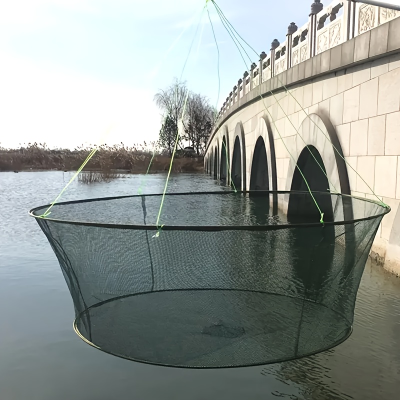 Venus Valink Pieghevole Goccia Rete Pesca Scesa a Terra Scampi Esca Granchio Gamberetti Pontile Porto Stagno Rete, Fissatura Cattura Pesce Scampi Gambero Lobster Granchio Goccia Pieghevole Rete - 80cm