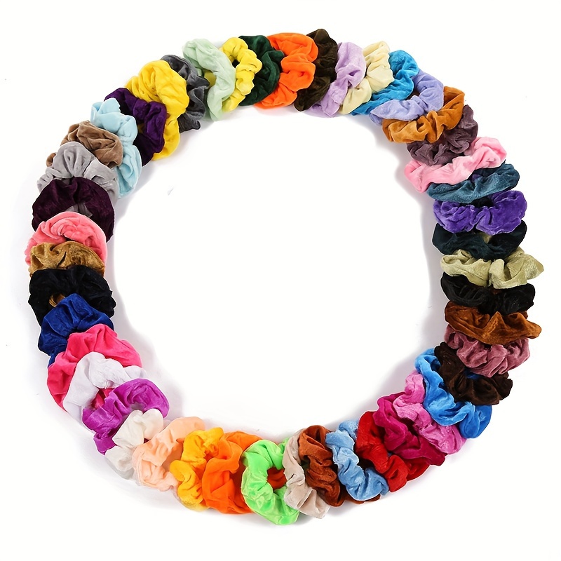 

20-piece Elegant Velvet Hair Scrunchies Set For Women - Assorted Colors, Soft & Stretchy Ponytail Holders Hair Accessories For Women Hair Clips For Women