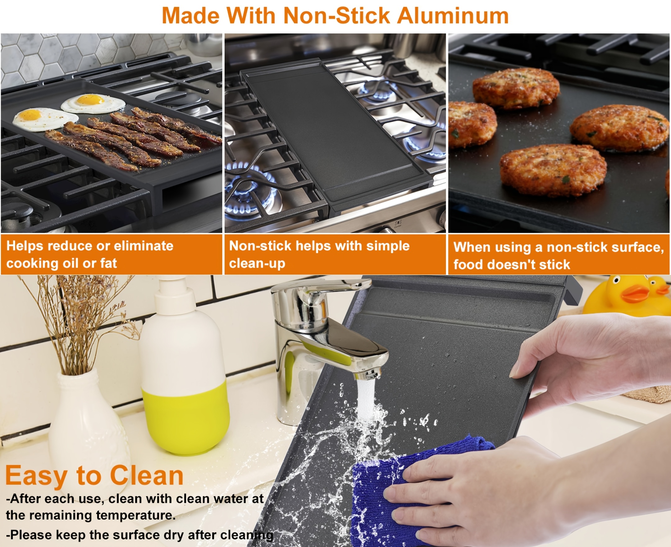 UPGARDED WB31X24738 Griddle Replacement For GE Appliance