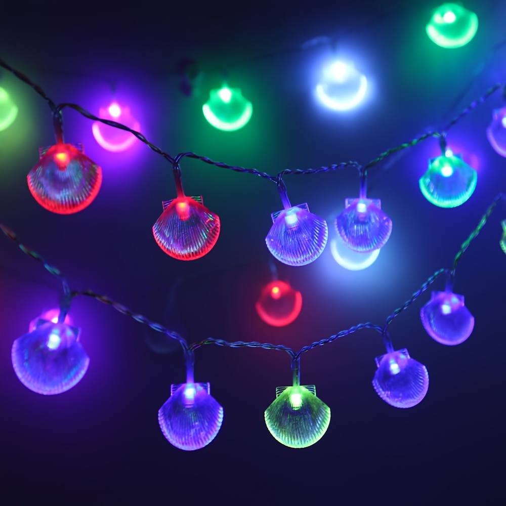 Led Crystal Shell String Lights Room Bedroom Decorative Temu New Zealand