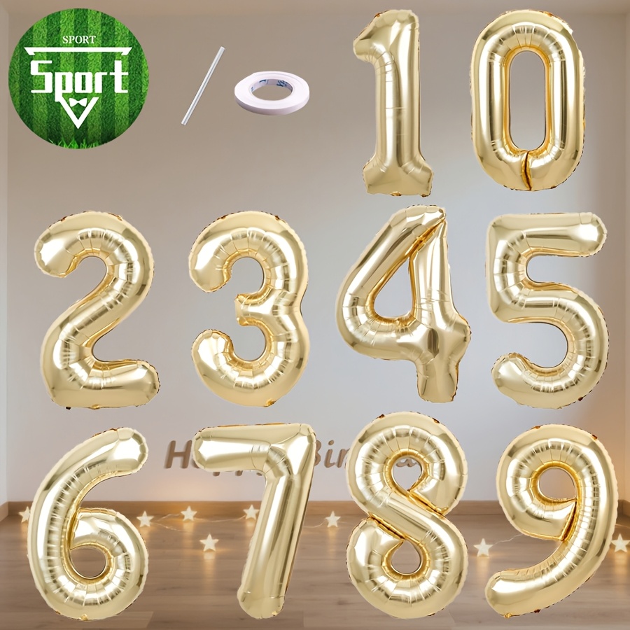 ml  -teiliges set: 40-zoll große weiße goldene zahlen-folienballons mit strohhalmen bändern,   für weihnachten, valentinstag, feiertagspartys, geburtstagsfeiern, jubiläumsfeiern, vatertag, muttertag-dekorationen. auch   für geburtstage, hochzeiten, abschlussfeiern, jubiläen