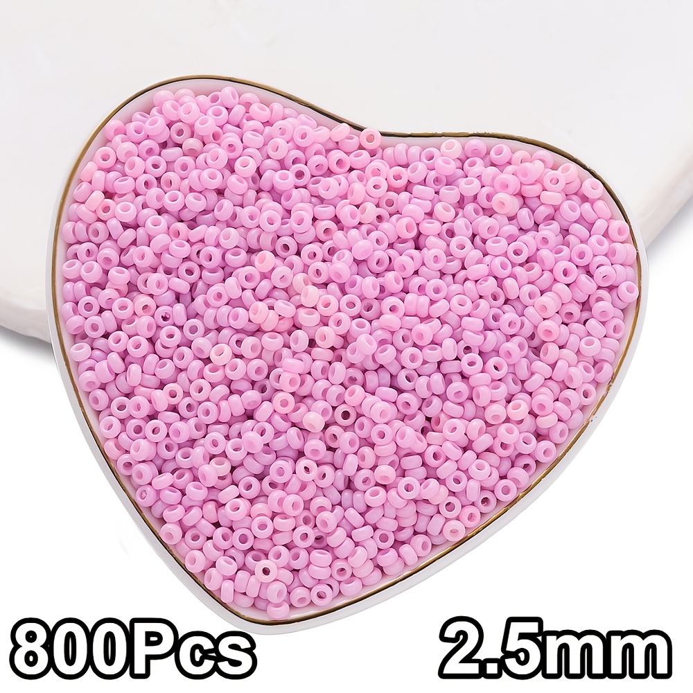 800pcs 2.5mm Multicolor Solid Color Glass Seed Beads
