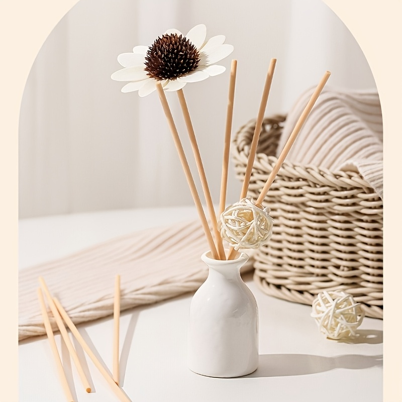 1pc gift box set of white ceramic bottle flameless accessories rattan reed and ball suitable for birthdays graduations weddings mothers day thanksgiving easter romantic gifts hotel room living room decoration and accessory set ornament Product details 5