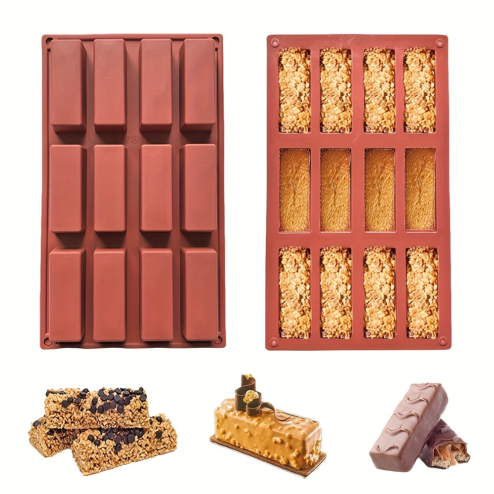 1 2 3pcs 12   rectangular silicone mold   cakes brownies desserts cheesecakes and baking pans