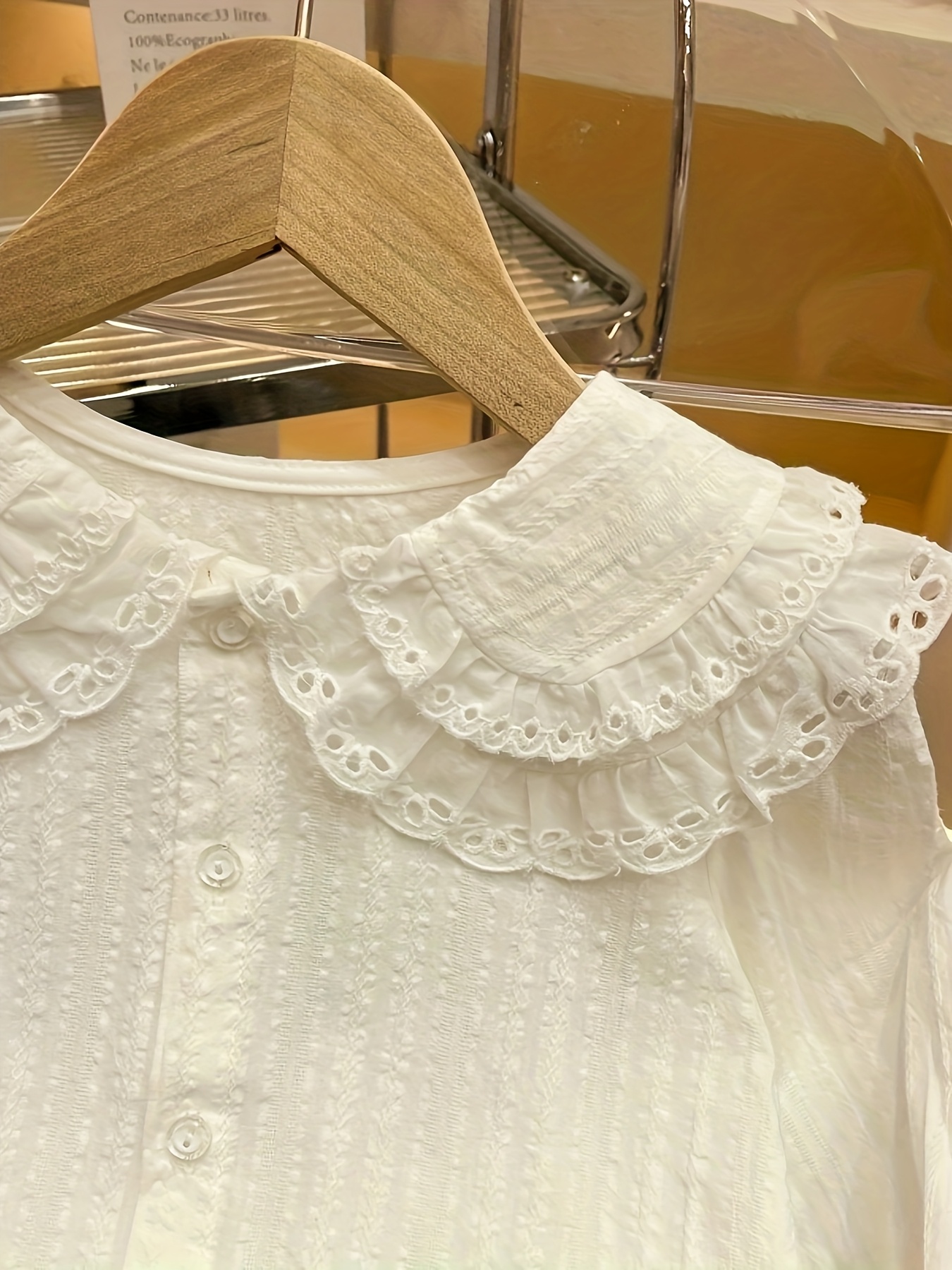 girls shirt long sleeved 2025 spring and autumn childrens double layer doll collar shirt girls top korean version   Product details 2