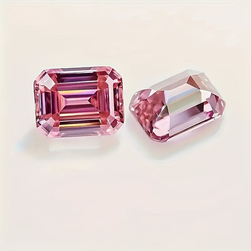 12 Rectangular Cherry Red Emerald Cut Synthetic Gemstones