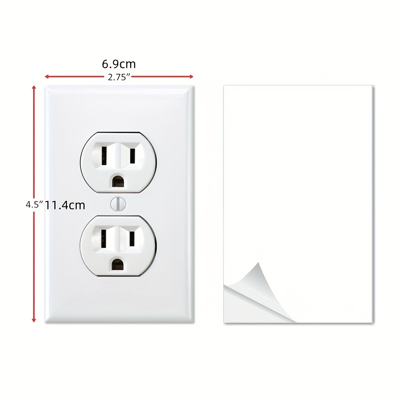 5 Pezzi Adesivi Di Finta Presa Elettrica, Set Di 5 Adesivi - Foto 2