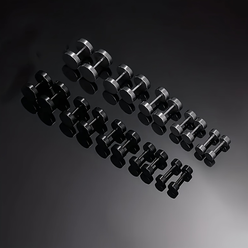 TEMU Lot de 10 paires de clous d'oreilles à vis à dos plat en acier inoxydable chirurgical 316 pour homme - Clous d'oreilles hypoallergéniques en