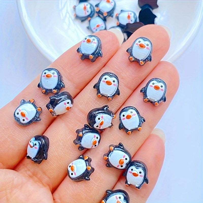 

50pcs, Cute Resin Mini Penguin Series Flat Back Stone Figurines Diy Wedding Manicure Accessories, Scene Decor, Festivals Decor, Home Decor, Corridors Decor, Offices Decor, Yard Decor,