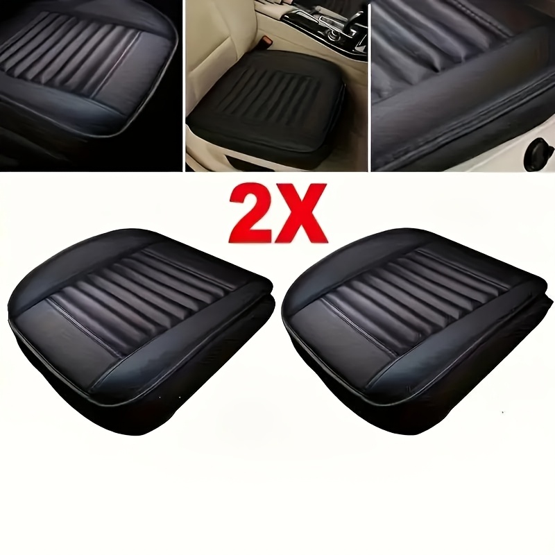 

2pcs Universal Fit Breathable Leather Car Seat Covers, Moisture-wicking & Sweat-resistant Automotive Seat Cushion Protectors