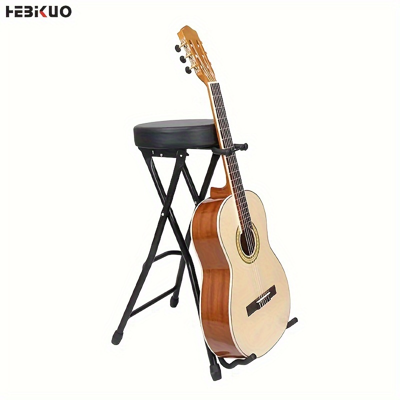 

Hebikuo Multifunctional Guitar Stool, , Foldable & Portable With Sponge Padding For Comfortable Long Sitting - Essential Accessory For Musicians