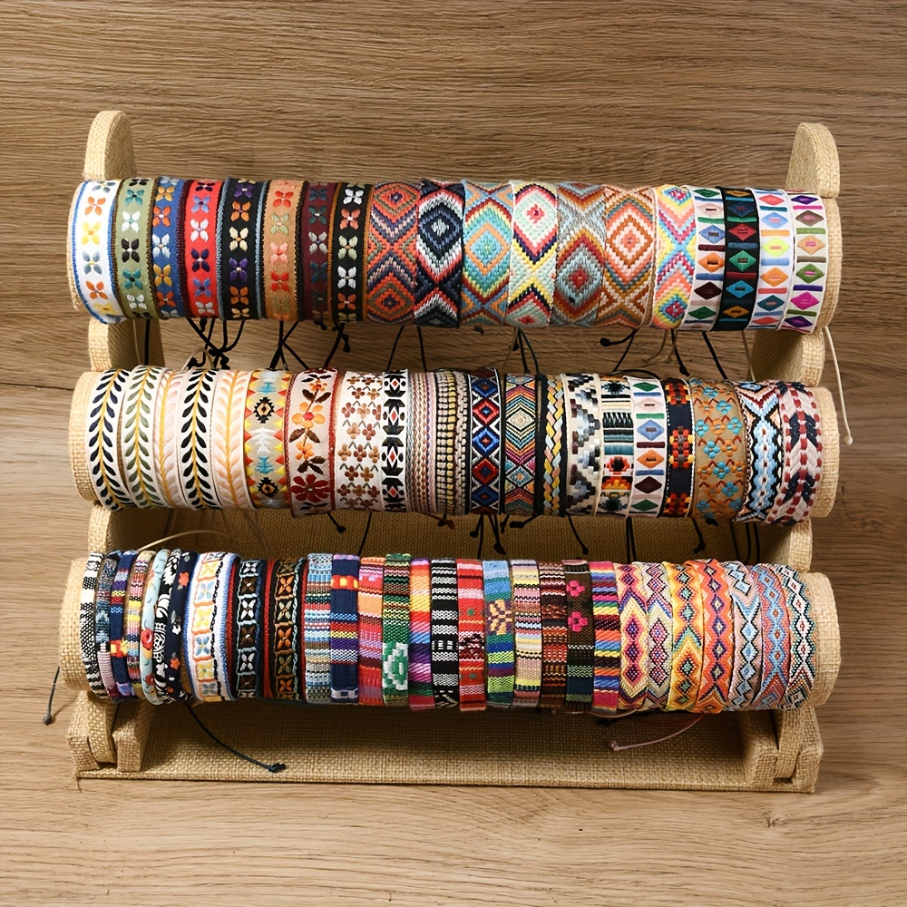 12/24/36pcs Set Bohemian Colored Hand Rope Random Styles