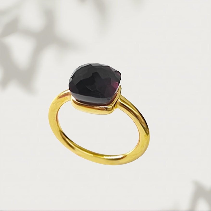 Women's Mushroom Head Square Ring & Sexy Stainless Steel Ring