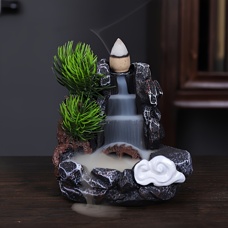 The Waterfall' Ceramic Incense Holder - Ocean