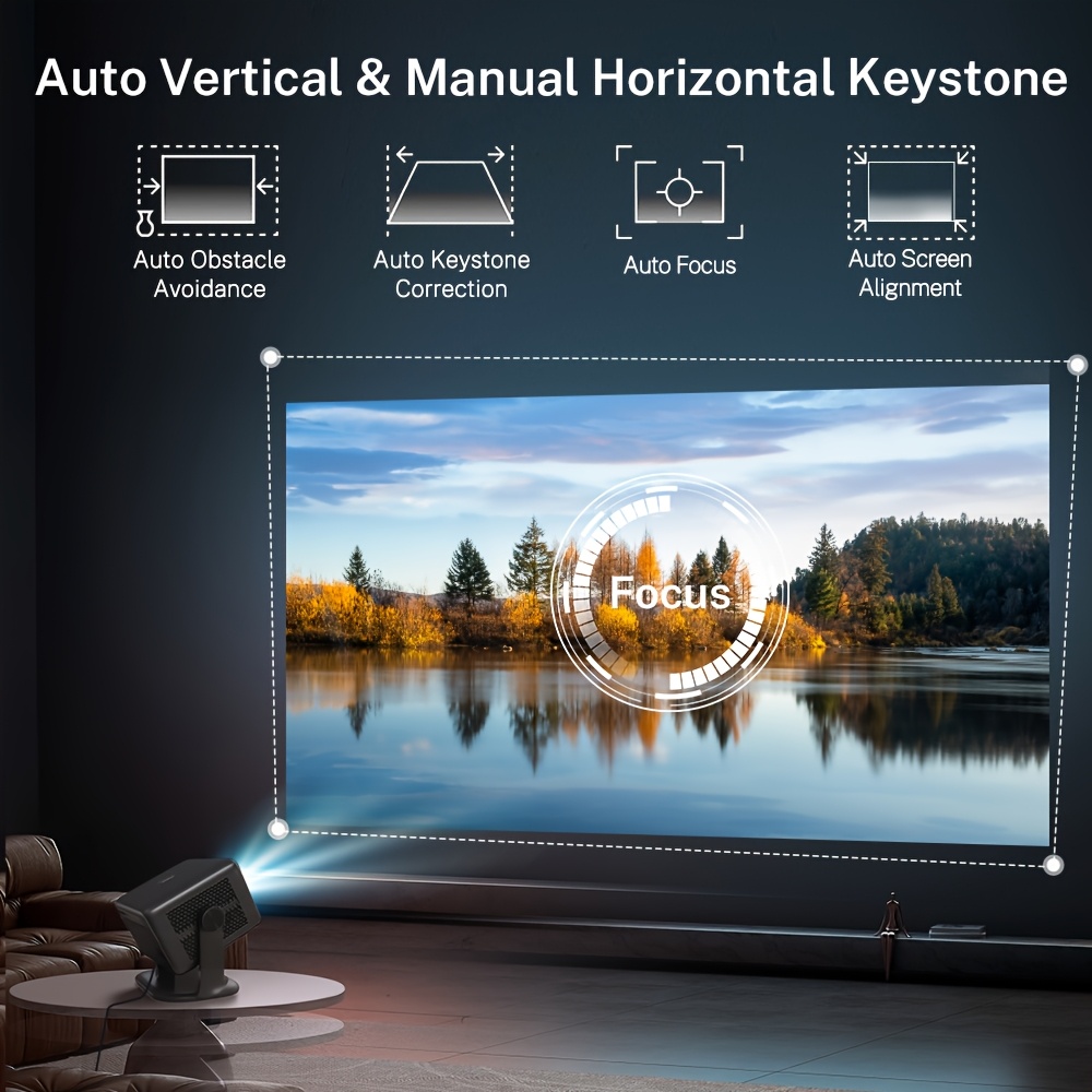 Android 14 Mini Projector with 4K Support