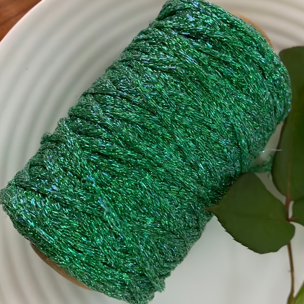 TEMU 200M intrecciata cava verde da 4MM, altezza 11CM, diametro 6CM, confezione. Molto adatta per a maglia a , artigianato, pu簷 utilizzata per