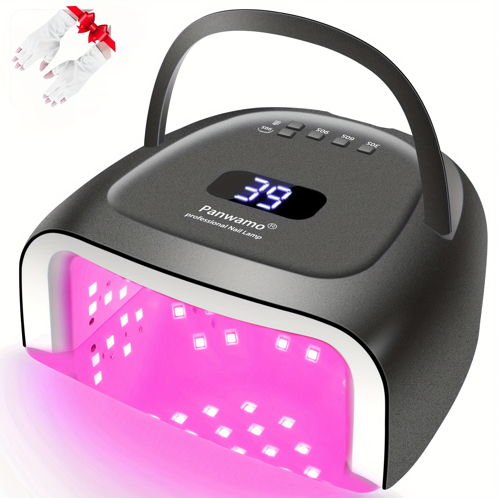 

Rechargeable Uv Light For Nails, Cordless Uv Led Nail Lamp With 42 Red-light Beads, Automatic Sensor & Portable Nail Dryer, Professional Gel Nail Lights Nail Art Manicure Tools For Gel Polish Black