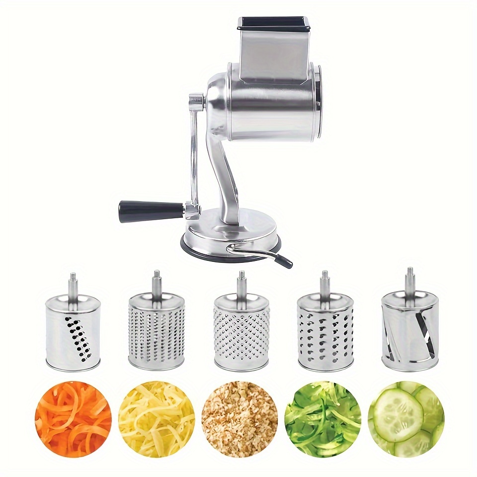 

Rotary Cheese Grater Hand Drum Vegetable Chopper Stainless Steel