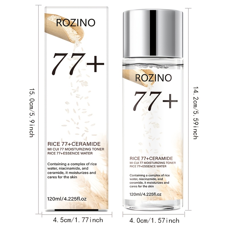 Image of Lift And . 120ml 10-in-1 77+ Niacinamide Ceramide Rice Toner, Skincare, And Evens Light Beige For A . Radiance, The Of Aging Signs, Makes Skin Look . Cream For Daytime Use To Make