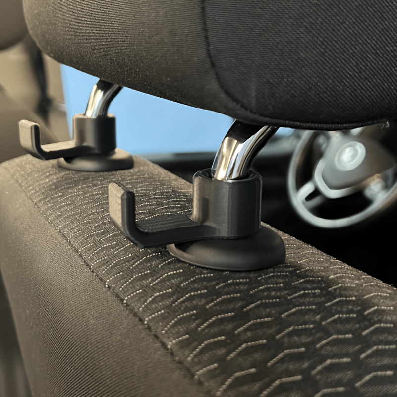 TEMU Heavy-duty Headrest Hooks Suitable For T5/ Transporter, Compatible For , Seat, Car Rear Seat Storage Hanger - Overhead Hook For Hanging Bags,