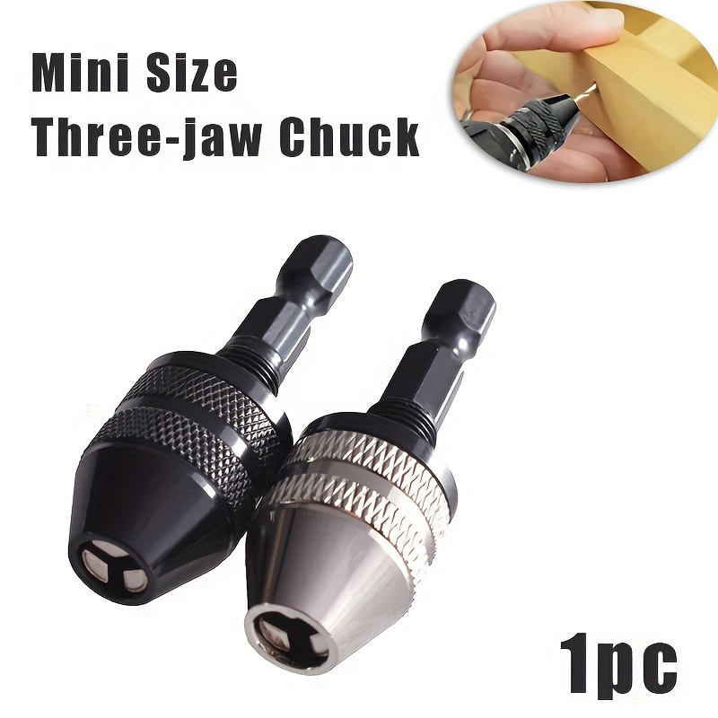 

1pcmini -jaw Chuck Converter, 1/4 Inch Hex Shank Drill Adapter For Power Tools