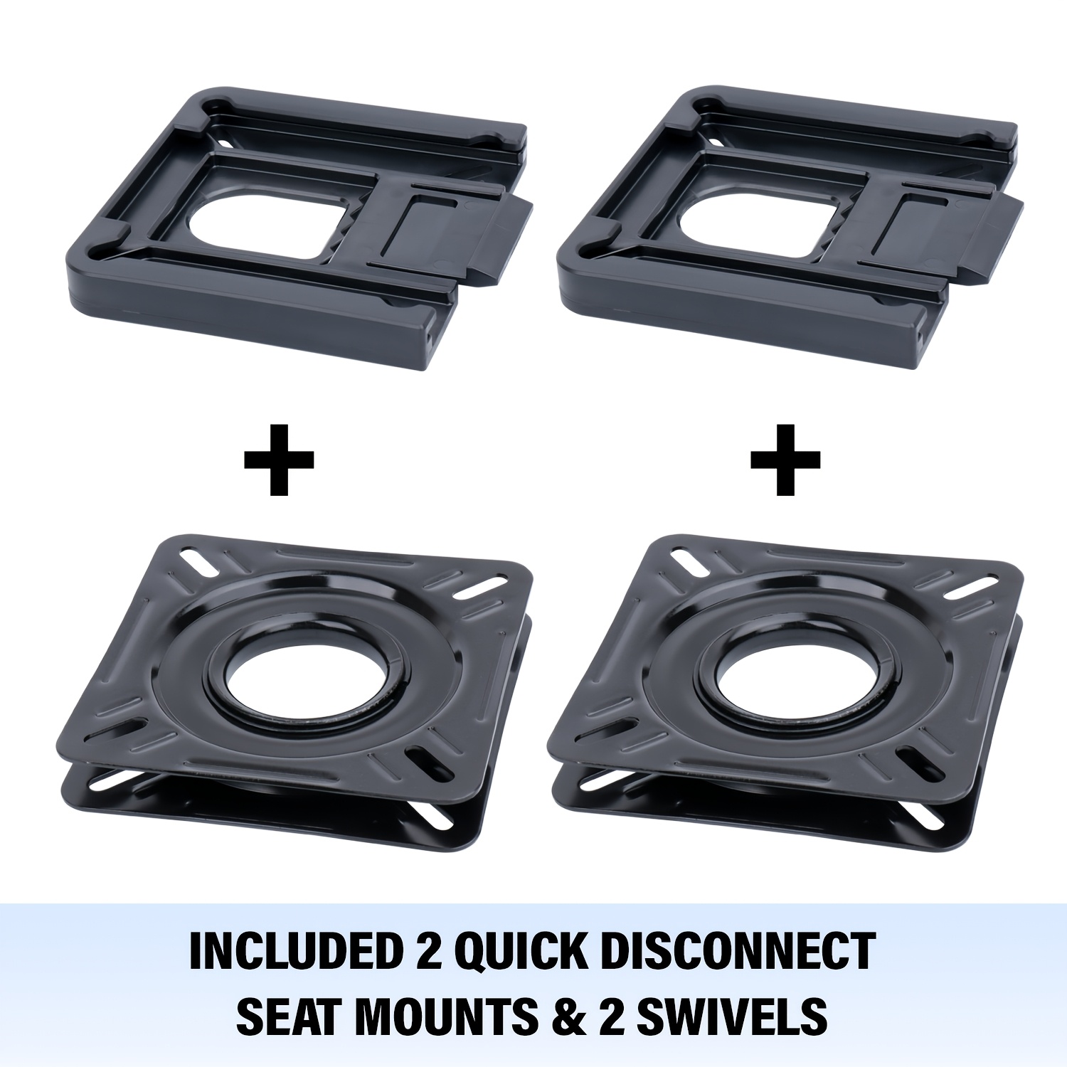 2pcs Marine Seat Swivel Base, Quick-Release Detachable Bracket