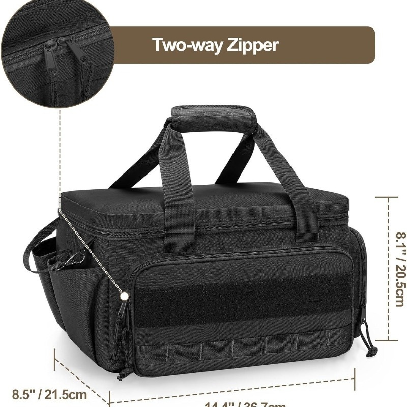 E-shop Strapazierfähiger Werkzeug-Rucksack aus Stoff mit geräumigem 14-Zoll-Innenraum verstärktem Reißverschlussfach – Robuster Baustellen-Organizer