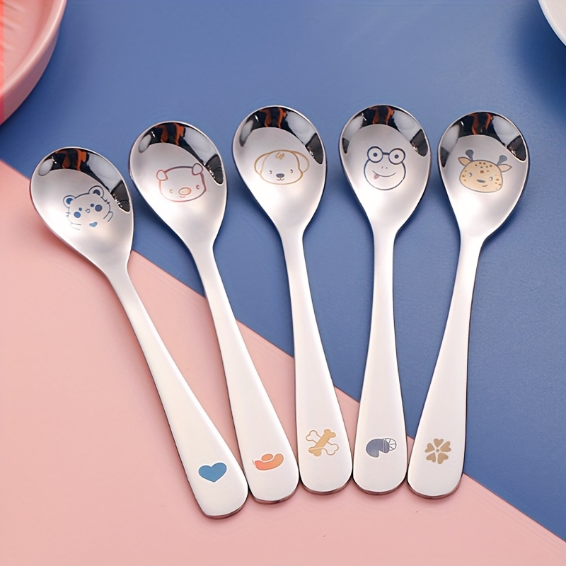 personalized customization 2pcs box portable cutlery set with   reusable stainless steel   set cute cartoon cutlery with cutlery box suitable for travel outdoor camping gift       frogs deer Product details 5