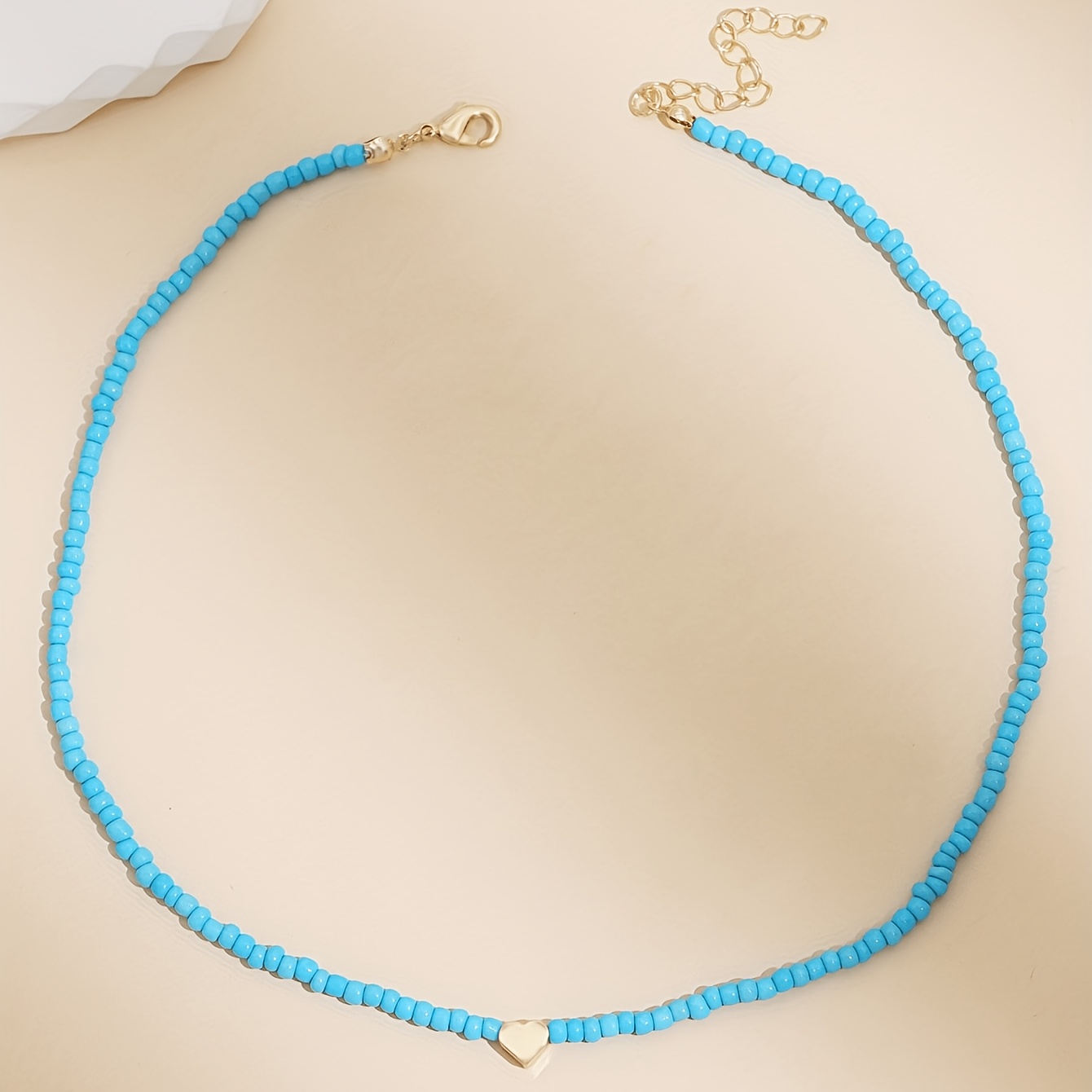 TEMU 1 ciondolo a forma di cuore "" da indossare a , collana con perline per il tragitto , vacanze, regalo di compleanno per donna
