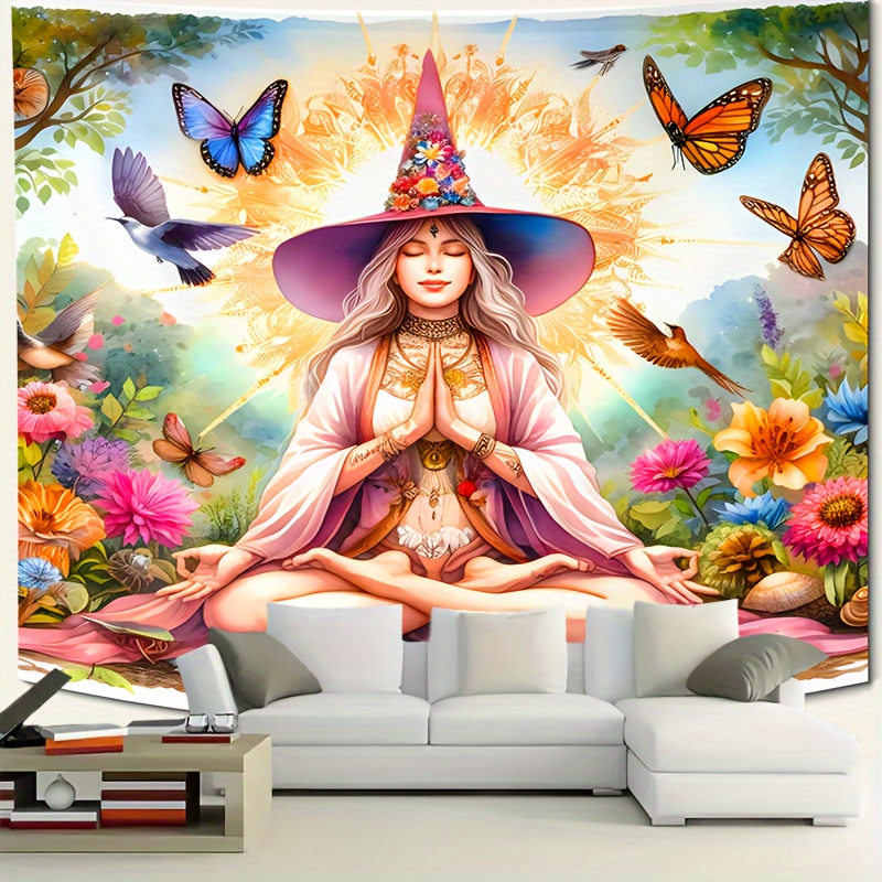 

Enchanting Butterfly Fairy Tapestry - Cozy Bedroom & Living Room Wall Decor With Free Installation Kit, Horizontal Orientation Butterfly Decor Butterfly Room Decor