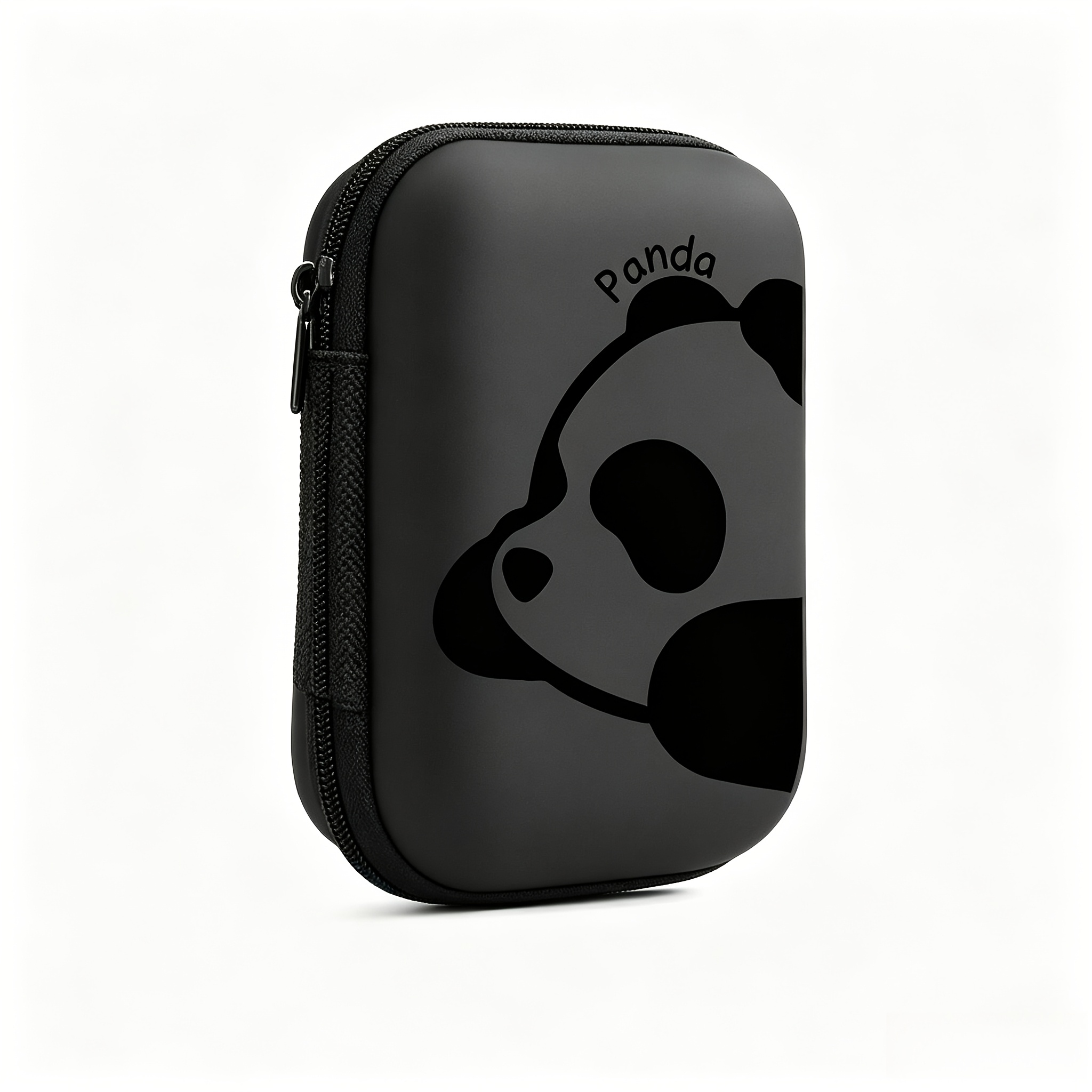 TEMU Funda de carcasa dura de EVA con diseño de panda acostado, para el trabajo y los viajes. Perfecta para guardar auriculares, cables de datos y