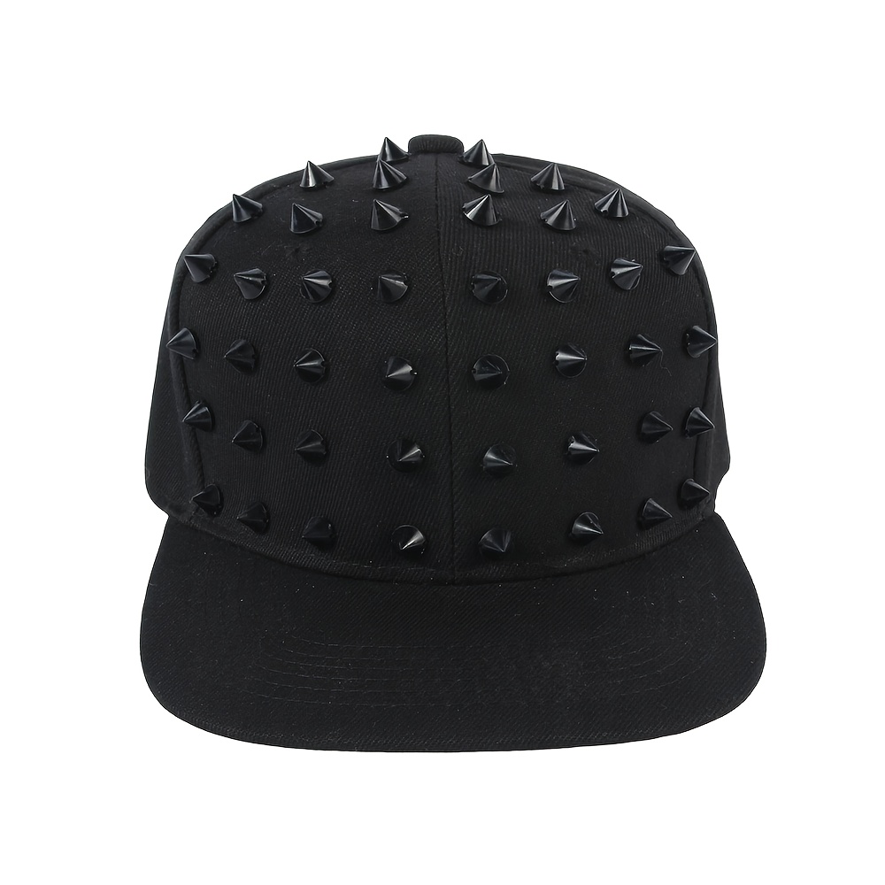 Style Hip Hop Hat With Punk Rivets And Pointed Rivets For Men And