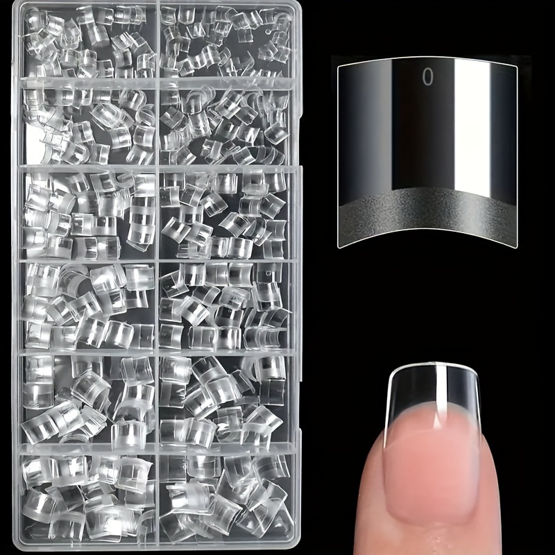 

600pcs Square Short Press On Nails, Transparent French Tip, Easy To Apply No-filing Nail Tips Set