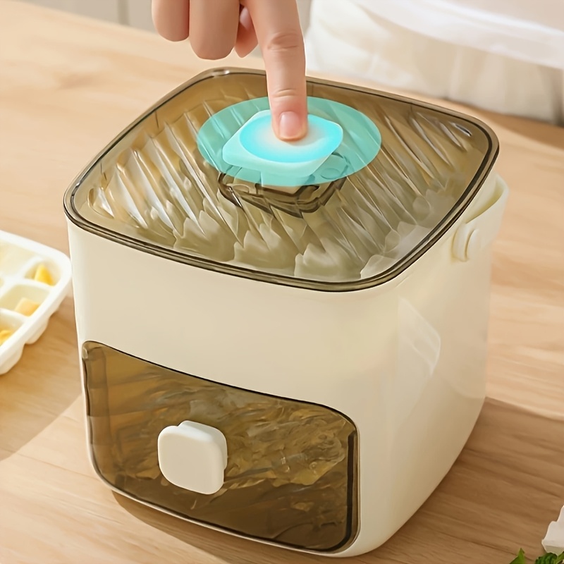 1pc large capacity ice maker with   lid 25 50 cube capacity single double layer design food grade plastic refrigerator storage rack   chilling whiskey and cocktails essential kitchen tool non electric details 3