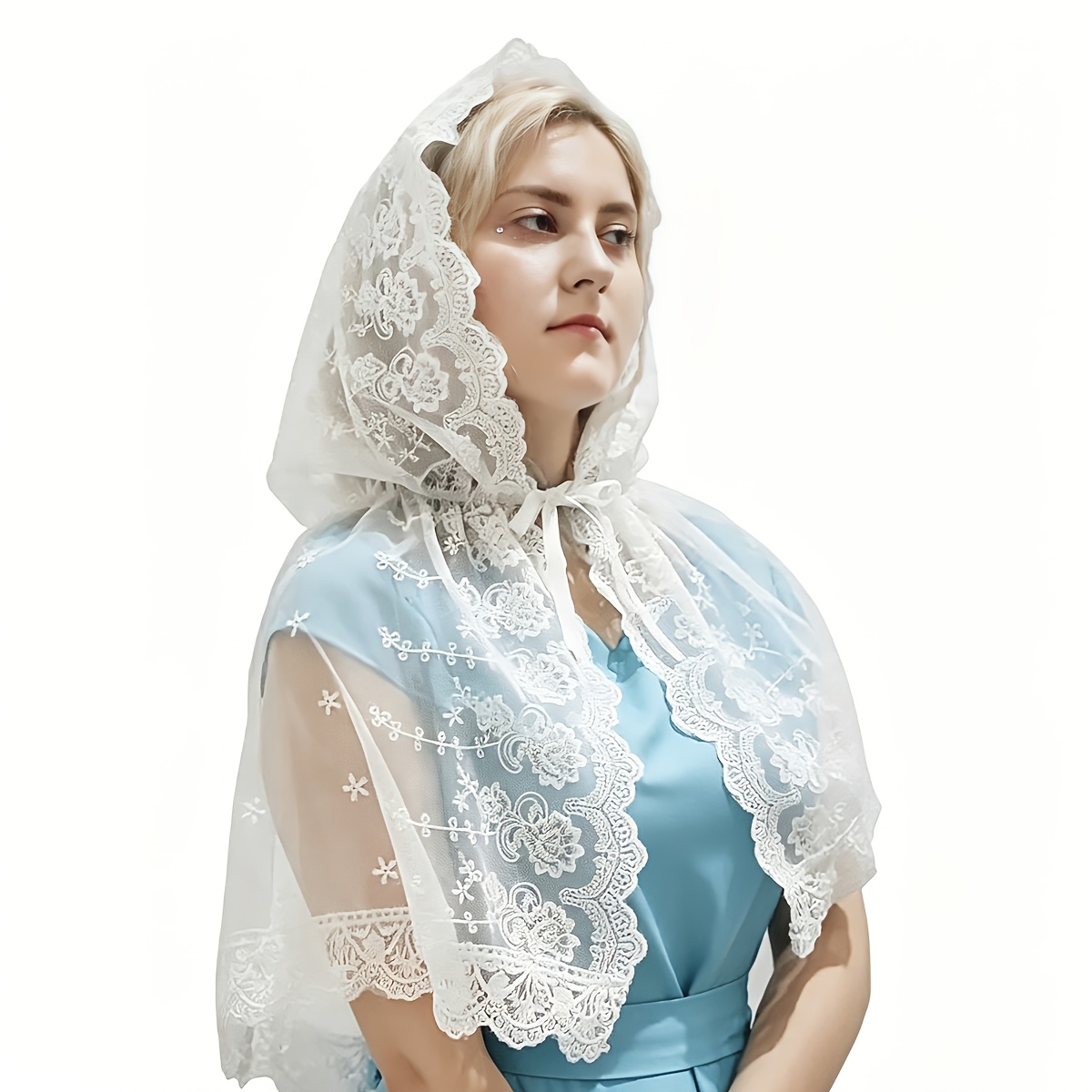 TEMU Lace Headscarf, Shawl And Cloak
