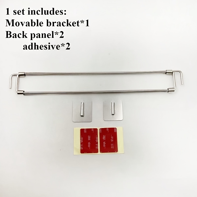Rv Secure Adjustable Bars 12.5-22.3in Rv Fridge Cabinet Cupboard Storage Bar 2-pack Tension Rods Refrigerator Must-have Additions