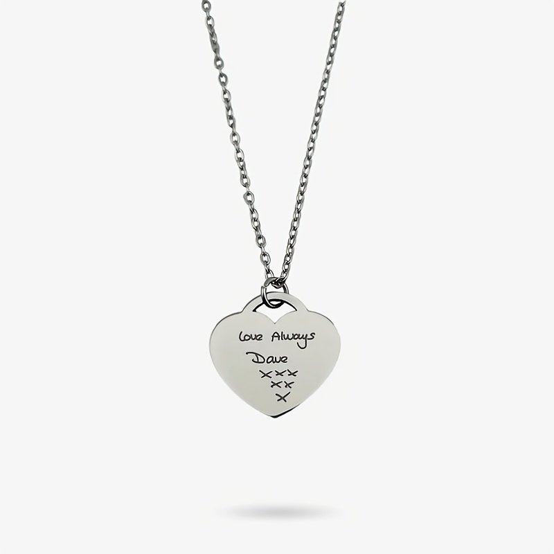 TEMU [custom] Personalized Fashion Heart -shaped Love Pendant Necklace Mother's Day Gift, Women's Pendant Love Couple Gifts