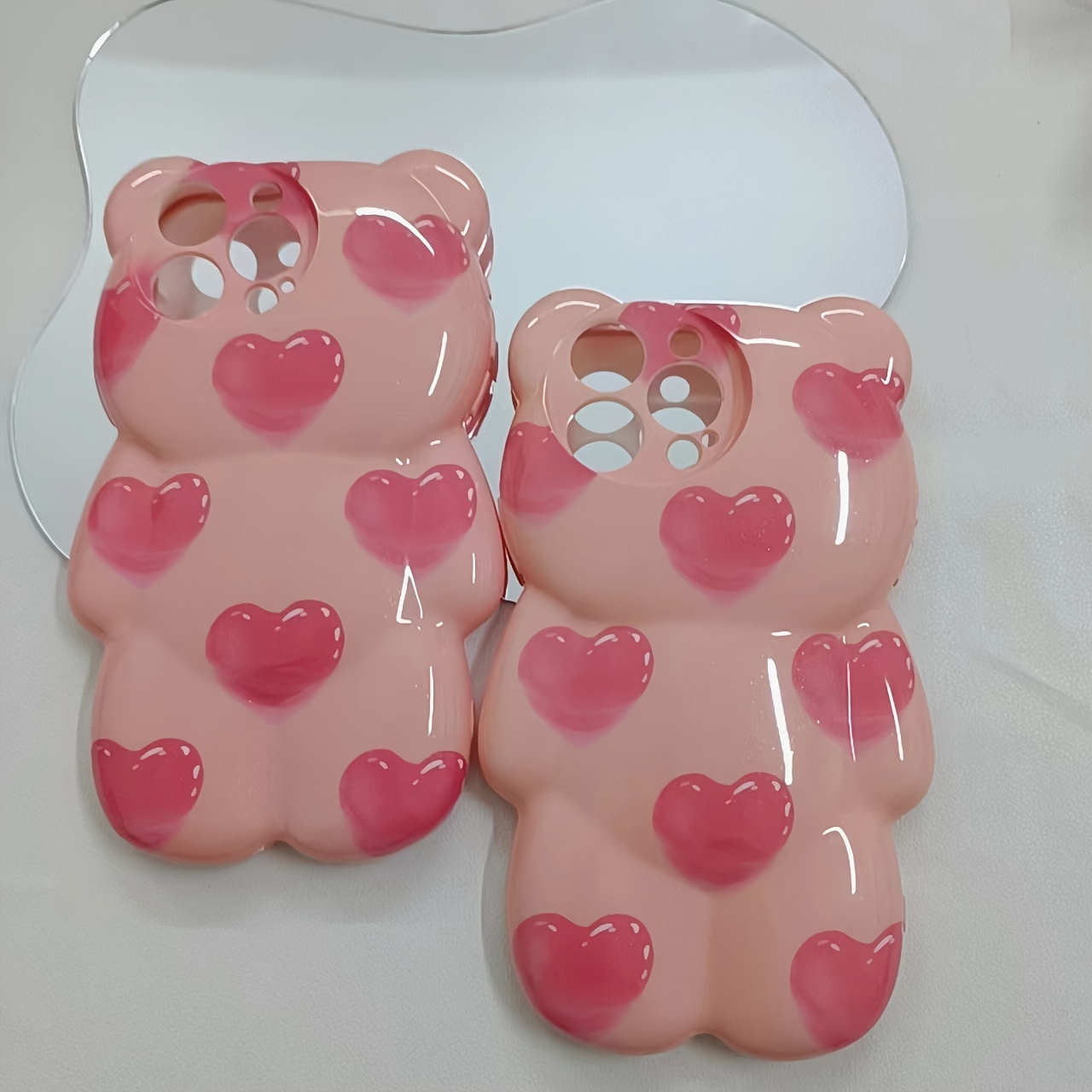 

A Stylish And Cute Pink Bear Phone Case With High Aesthetic Value, Suitable For 11/iphone12/iphone13/13pro/13pro Max/iphone14/14pro/14promax/iphone15/15promax, Anti Drop And Shock Absorption
