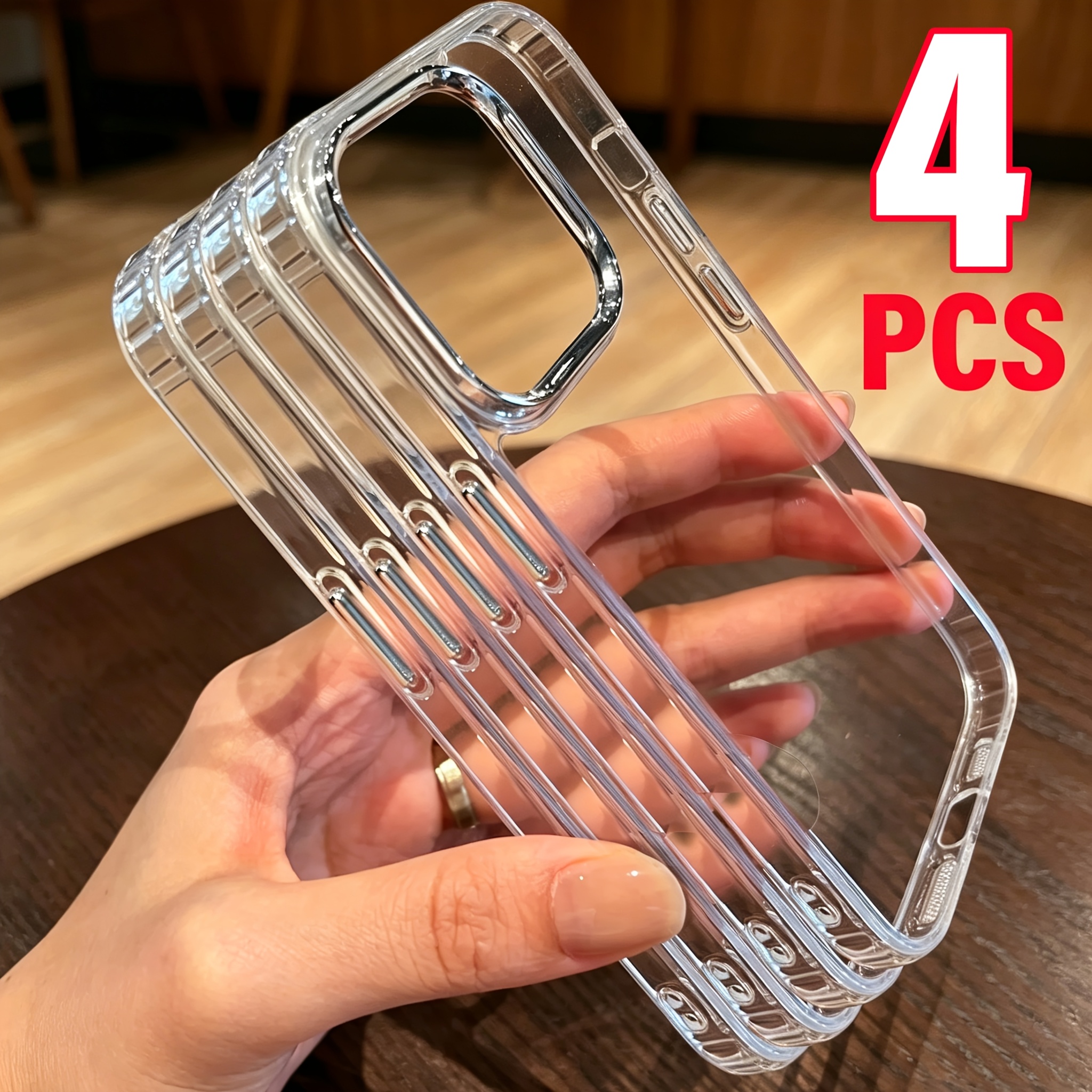 Etui za telefon - Luksuzni prozorni etui za telefon 4-pack za Iphone 17 Pro Max/17 Air/16 Pro Max/15
