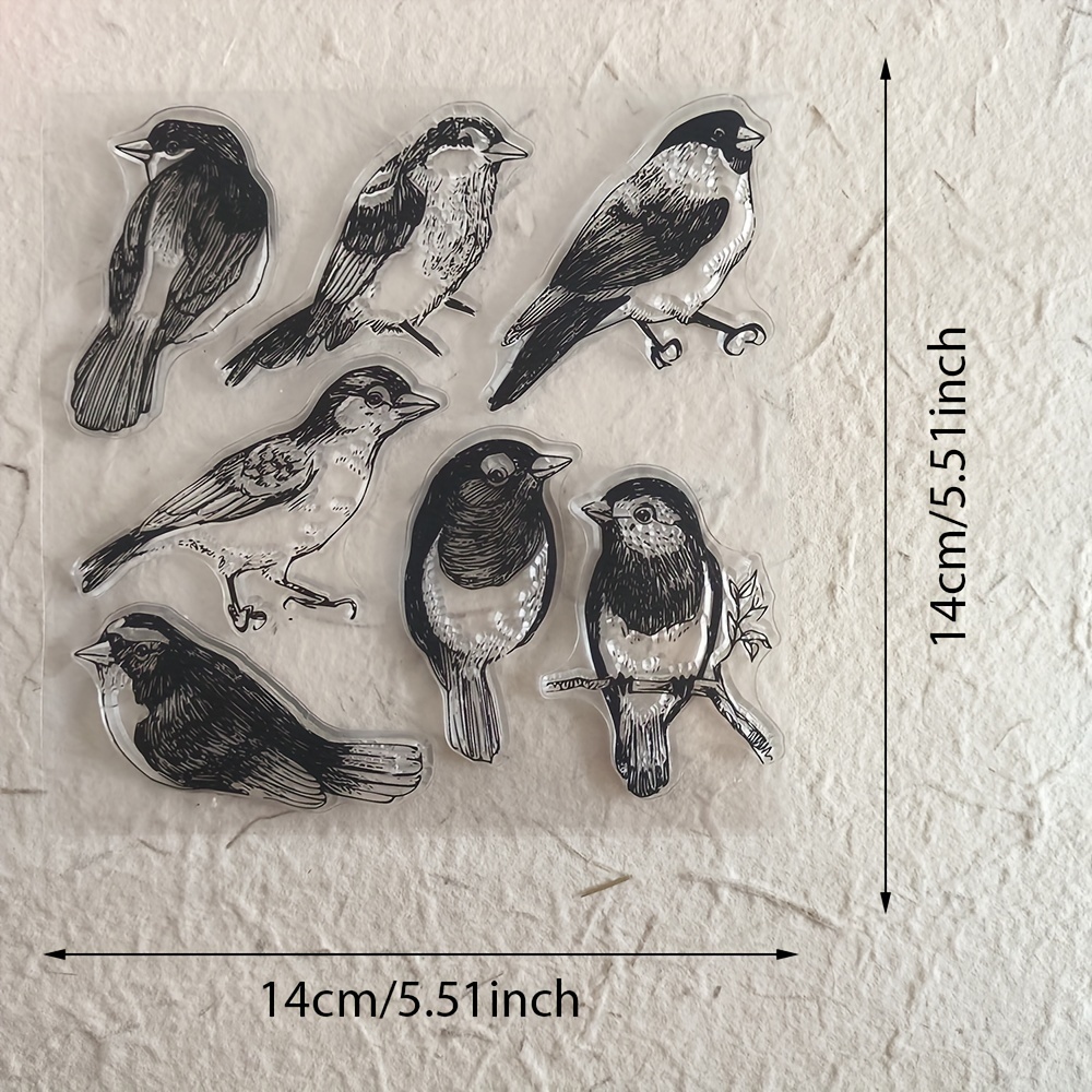 Image of Bird Seal Clear Stamps For Diy Scrapbooking Card Making Album Decorative Silicone Seal Craft Rubber Stamp