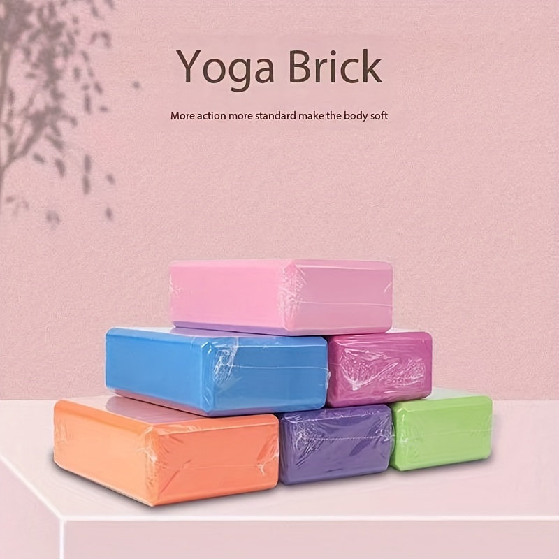 

6pcs Foam Yoga Bricks, Multi-colored Exercise Bricks For Yoga Pilates