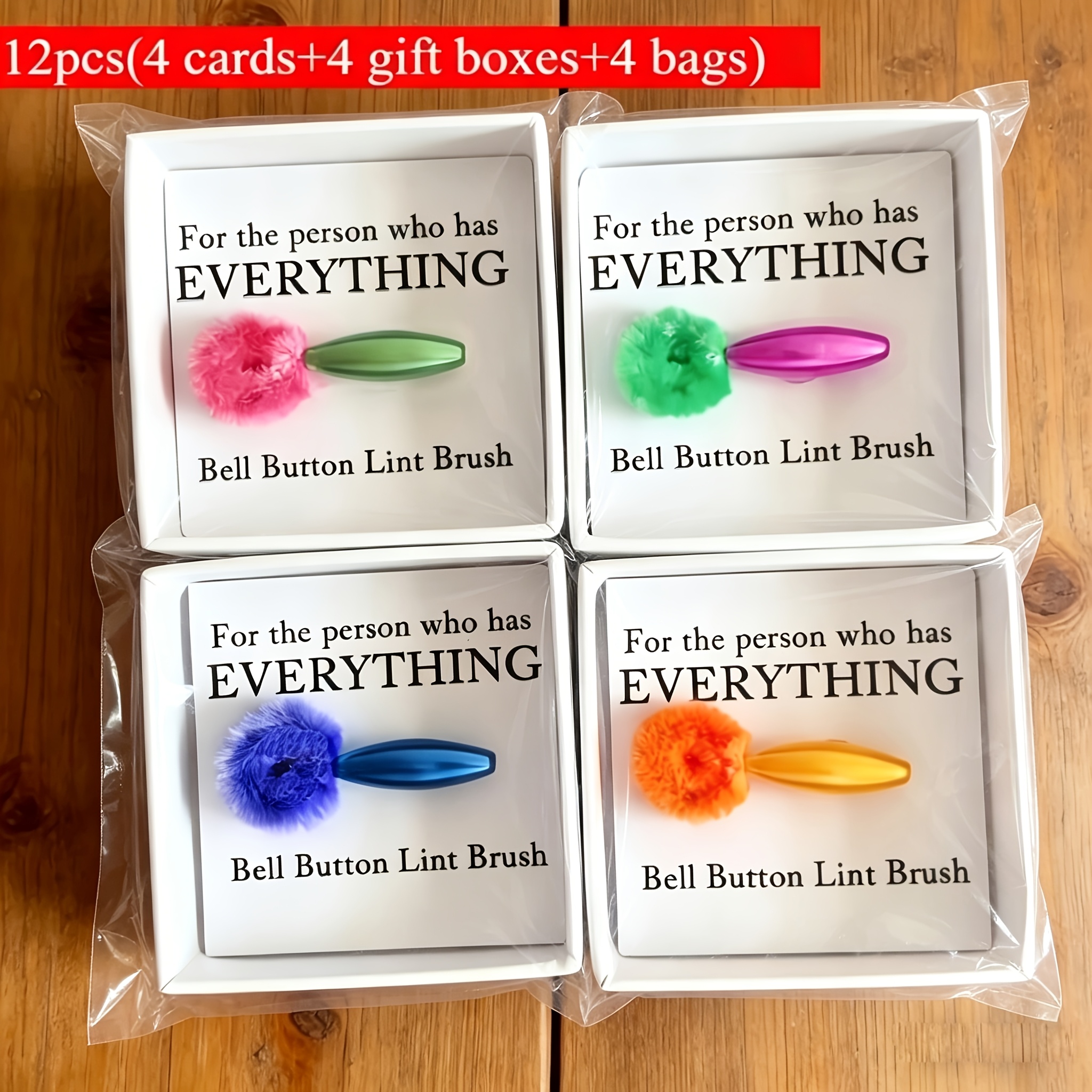 TEMU 12pcs(4 Cards+ Boxes+4 Button Brush) Funny Belly Button Brush Gift "suitable For Everyone" - Portable Soft-bristle Plastic Cleaning Brush, A